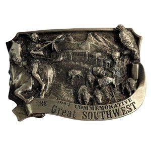 Vintage The 1982 Commemorative Great Southwest  Belt Buckle # 673 Of 5000